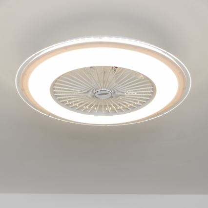 Brilagi - LED Aptumšojama lampa ar ventilatoru RONDA LED/48W/230V 3000-6000K balta+ tālvadības pults