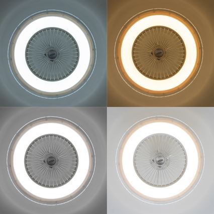 Brilagi - LED Aptumšojama lampa ar ventilatoru RONDA LED/48W/230V 3000-6000K balta+ tālvadības pults