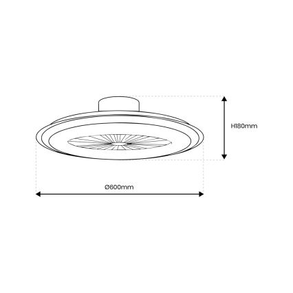 Brilagi - LED Aptumšojama lampa ar ventilatoru RONDA LED/48W/230V 3000-6000K balta+ tālvadības pults