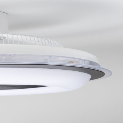 Brilagi - LED Aptumšojama lampa ar ventilatoru RONDA LED/48W/230V 3000-6000K melna + tālvadības pults