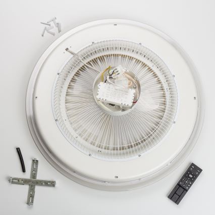 Brilagi - LED Aptumšojama lampa ar ventilatoru RONDA LED/48W/230V 3000-6000K melna + tālvadības pults