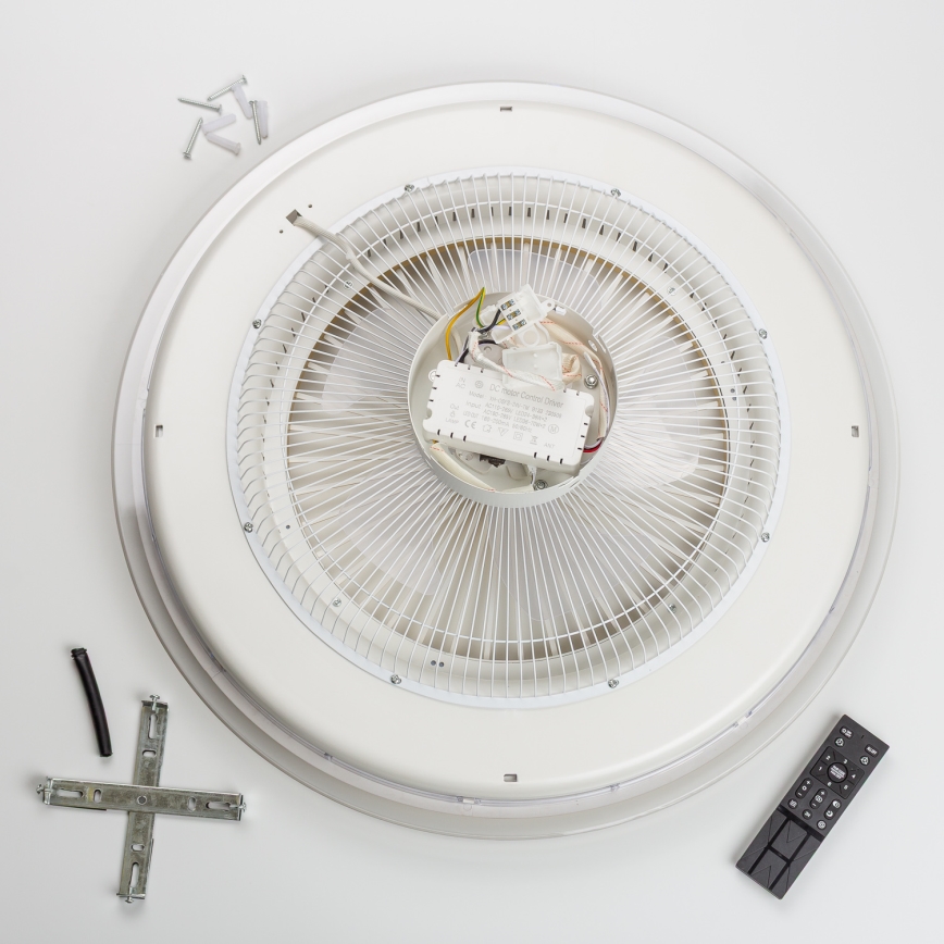 Brilagi - LED Aptumšojama lampa ar ventilatoru RONDA LED/48W/230V 3000-6000K melna + tālvadības pults