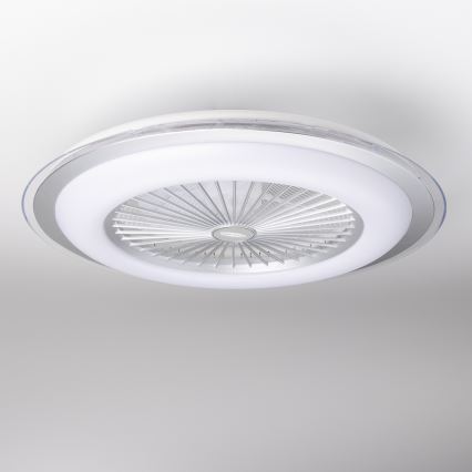 Brilagi - LED Aptumšojama lampa ar ventilatoru RONDA LED/48W/230V 3000-6000K sudraba + tālvadības pults