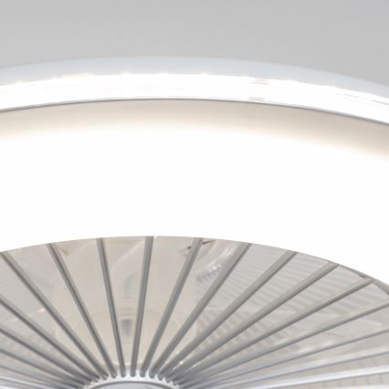 Brilagi - LED Aptumšojama lampa ar ventilatoru RONDA LED/48W/230V 3000-6000K sudraba + tālvadības pults