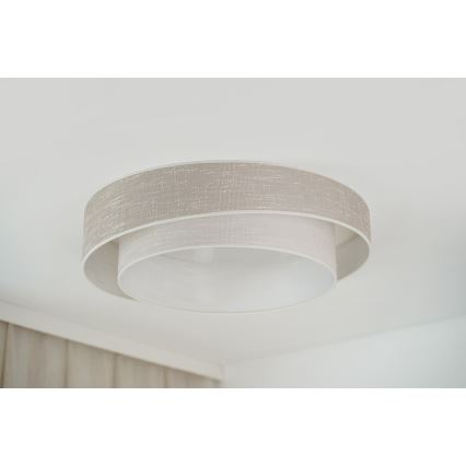 Brilagi - LED Aptumšojama griestu lampa DOVER SHINE LED/24W/230V 3000/4000/6500K pelēka/krēmkrāsa + tālvadības pults