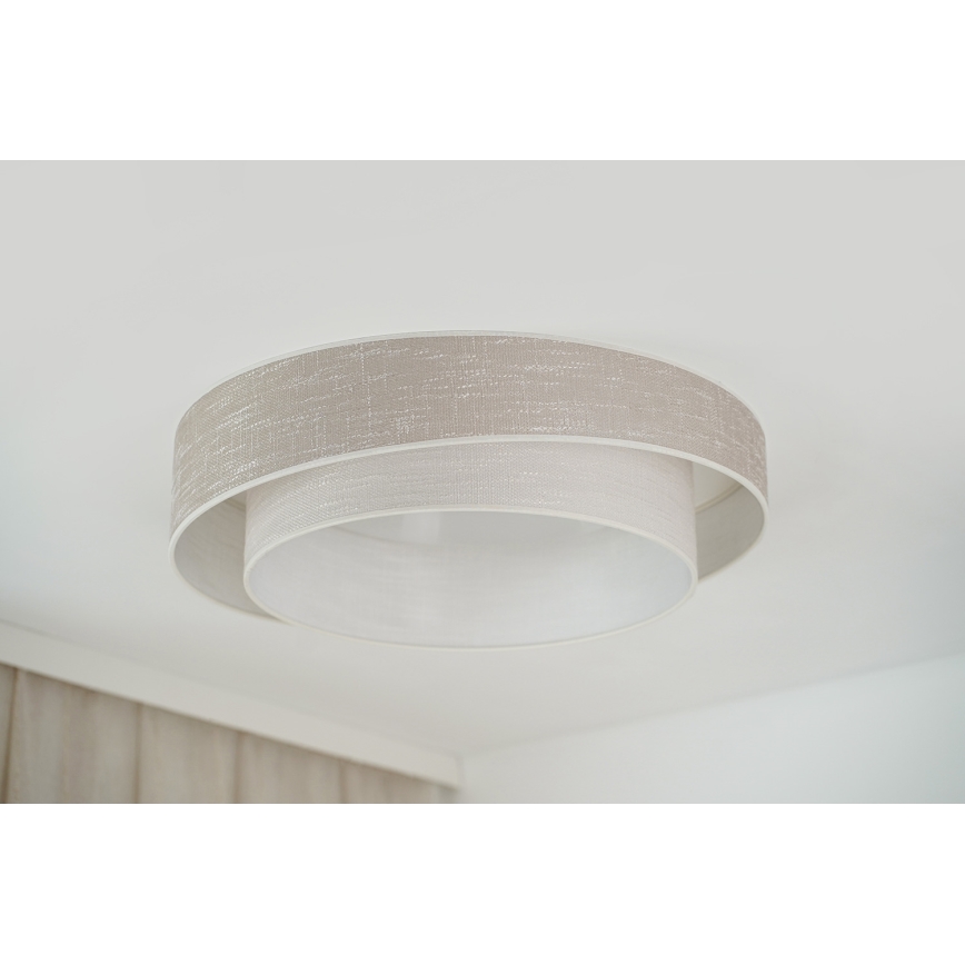 Brilagi - LED Aptumšojama griestu lampa DOVER SHINE LED/24W/230V 3000/4000/6500K pelēka/krēmkrāsa + tālvadības pults