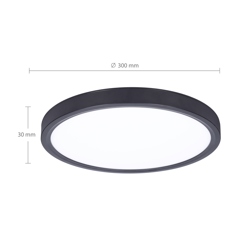 Brilagi - LED Aptumšojama griestu lampa ESTELA LED/36W/230V 3000-6500K ø 30 cm melna + tālvadības pults
