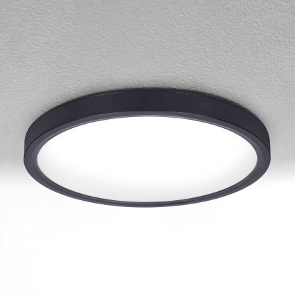 Brilagi - LED Aptumšojama griestu lampa ESTELA LED/48W/230V 3000-6500K ø 40 cm melna + tālvadības pults