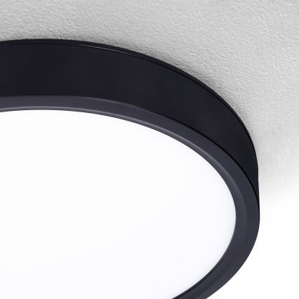 Brilagi - LED Aptumšojama griestu lampa ESTELA LED/48W/230V 3000-6500K ø 40 cm melna + tālvadības pults