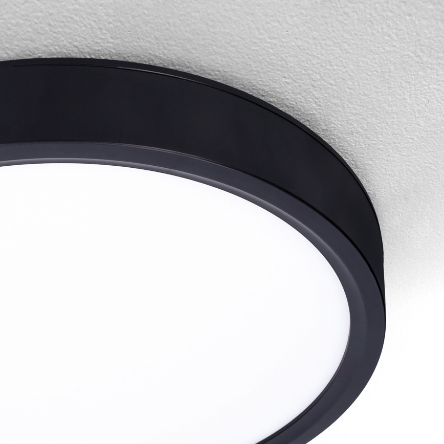 Brilagi - LED Aptumšojama griestu lampa ESTELA LED/48W/230V 3000-6500K ø 40 cm melna + tālvadības pults