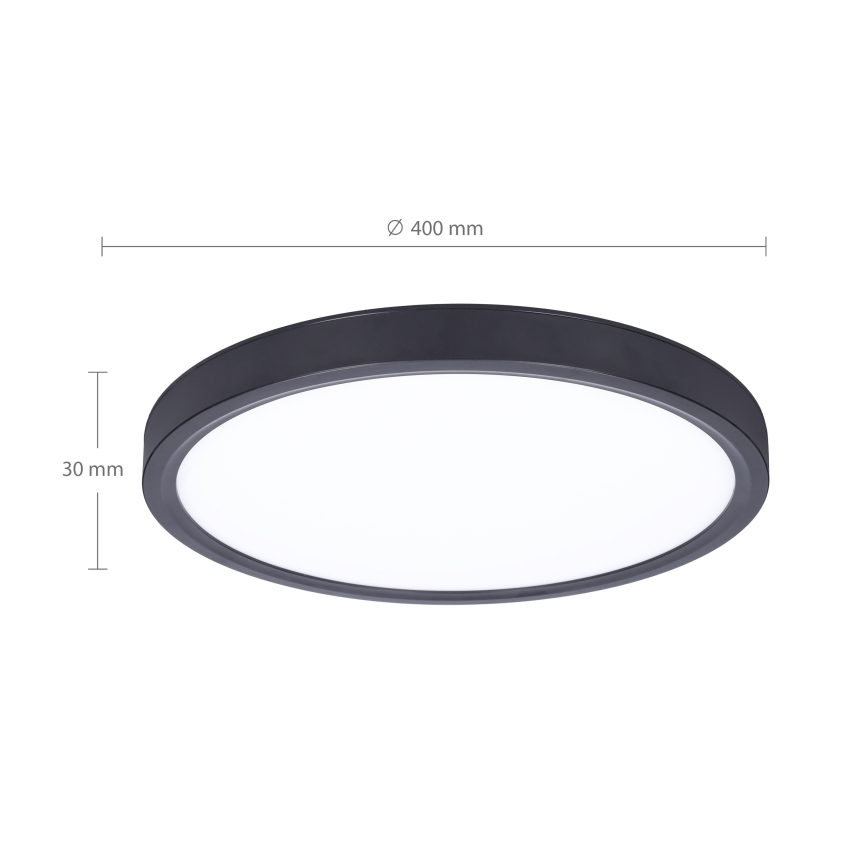 Brilagi - LED Aptumšojama griestu lampa ESTELA LED/48W/230V 3000-6500K ø 40 cm melna + tālvadības pults