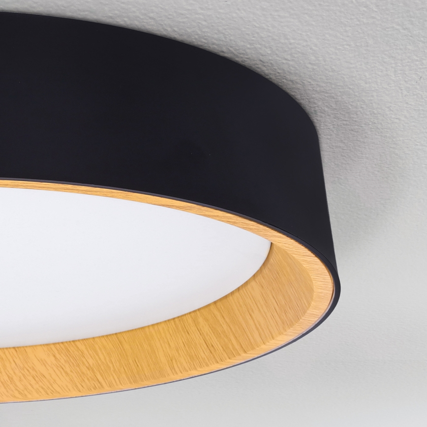 Brilagi - LED Aptumšojama griestu lampa LARIOS LED/48W/230V 3000-6500K ø 39 cm melna + tālvadības pults