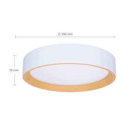 Brilagi - LED Aptumšojama griestu lampa LARIOS LED/48W/230V 3000-6500K ø 39 cm balta + tālvadības pults