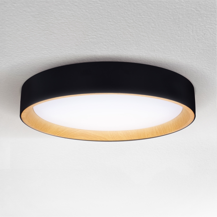Brilagi - LED Aptumšojama griestu lampa LARIOS LED/60W/230V 3000-6500K ø 49 cm melna + tālvadības pults
