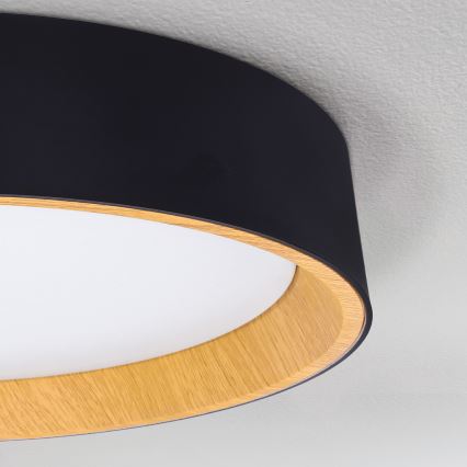 Brilagi - LED Aptumšojama griestu lampa LARIOS LED/60W/230V 3000-6500K ø 49 cm melna + tālvadības pults