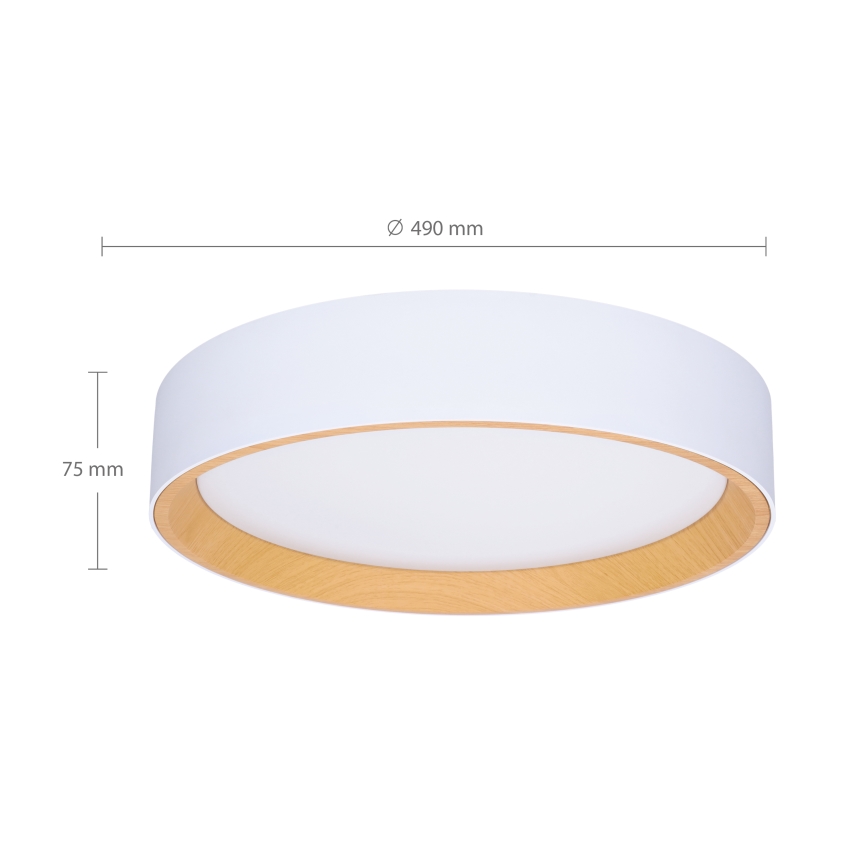 Brilagi - LED Aptumšojama griestu lampa LARIOS LED/60W/230V 3000-6500K ø 49 cm balta + tālvadības pults