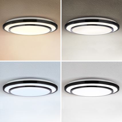 Brilagi - LED Aptumšojama griestu lampa LUCIANO LED/48W/230V 3000-6500K ø 39 cm melna + tālvadības pults