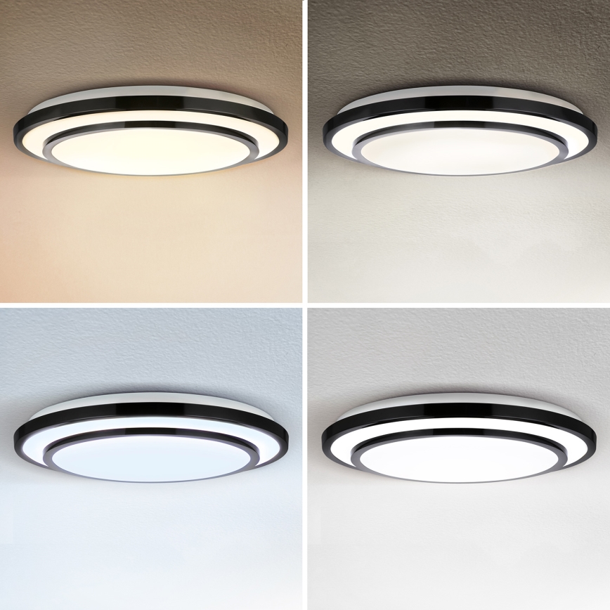 Brilagi - LED Aptumšojama griestu lampa LUCIANO LED/48W/230V 3000-6500K ø 39 cm melna + tālvadības pults