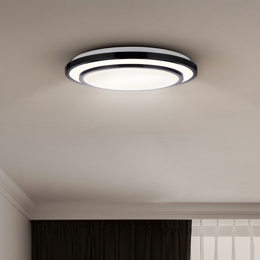 Brilagi - LED Aptumšojama griestu lampa LUCIANO LED/48W/230V 3000-6500K ø 39 cm melna + tālvadības pults