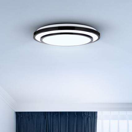 Brilagi - LED Aptumšojama griestu lampa LUCIANO LED/48W/230V 3000-6500K ø 39 cm melna + tālvadības pults