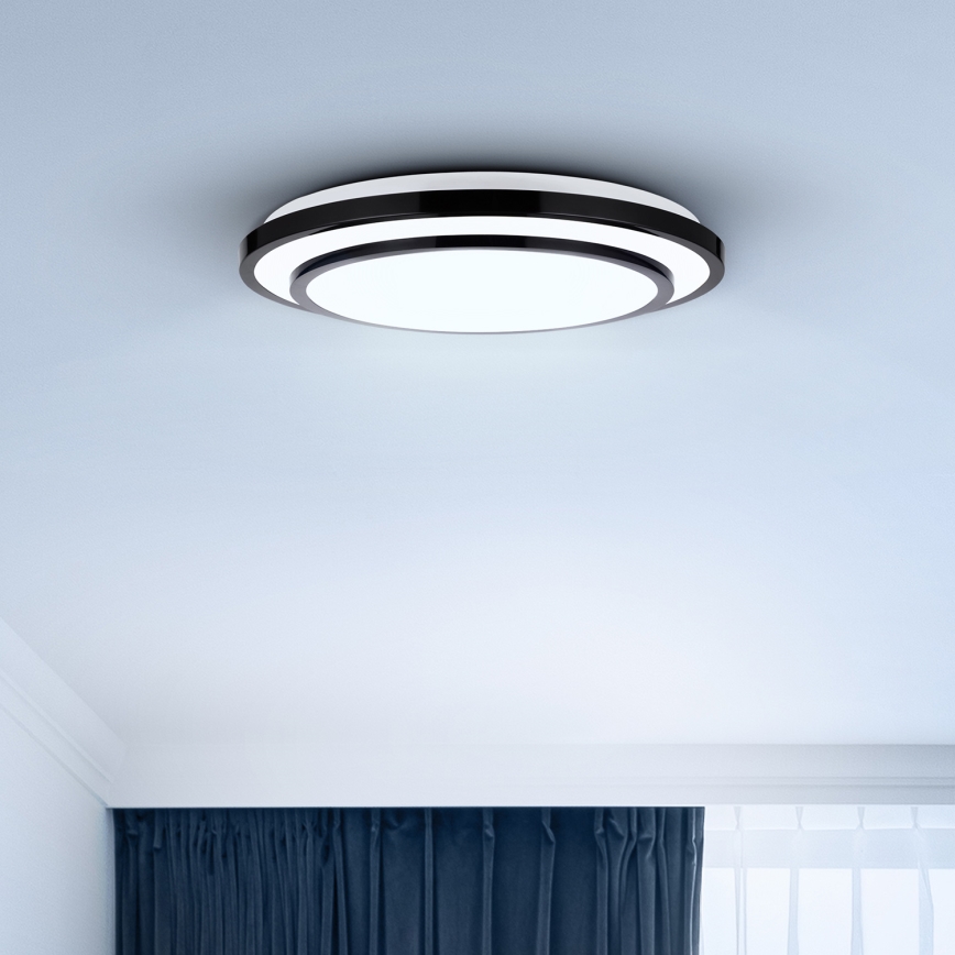 Brilagi - LED Aptumšojama griestu lampa LUCIANO LED/48W/230V 3000-6500K ø 39 cm melna + tālvadības pults