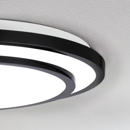Brilagi - LED Aptumšojama griestu lampa LUCIANO LED/48W/230V 3000-6500K ø 39 cm melna + tālvadības pults