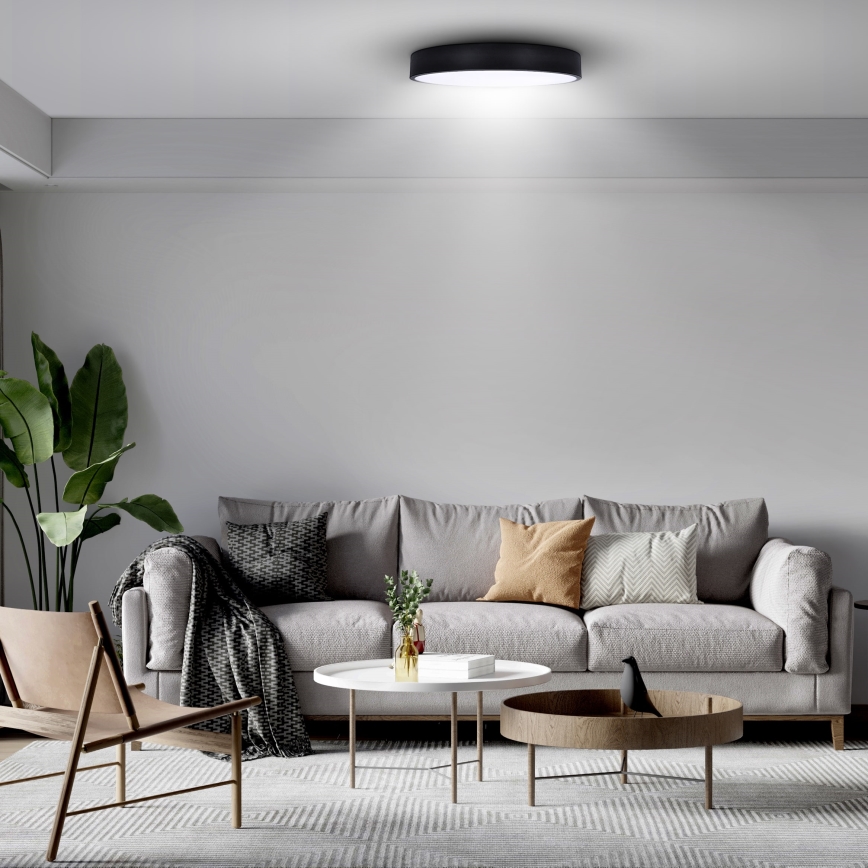 Brilagi - LED Aptumšojama griestu lampa POOL SMART LED/48W/230V 40 cm 3000-6000K Wi-Fi Tuya + tālvadības pults melna