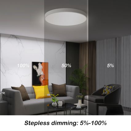 Brilagi - LED Aptumšojama griestu lampa POOL SMART LED/60W/230V 50 cm 3000-6000K Wi-Fi Tuya + tālvadības pults balta