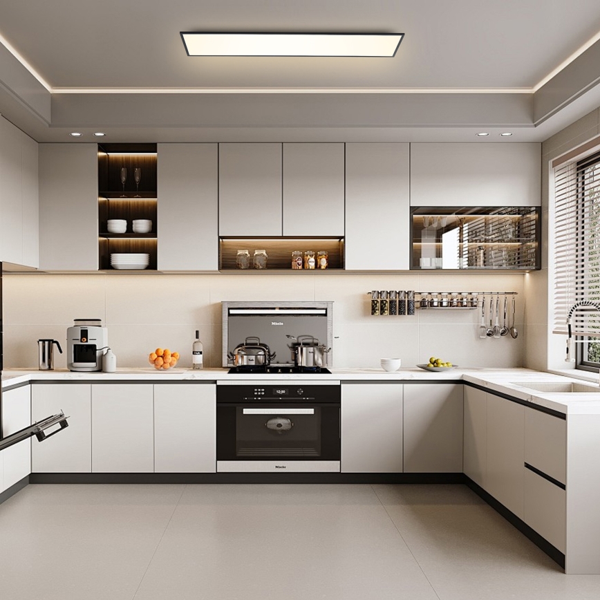 Brilagi - LED Aptumšojama griestu lampa SLIMFRAME LED/58W/230V 120x30 cm 3000-6000K melna + tālvadības pults