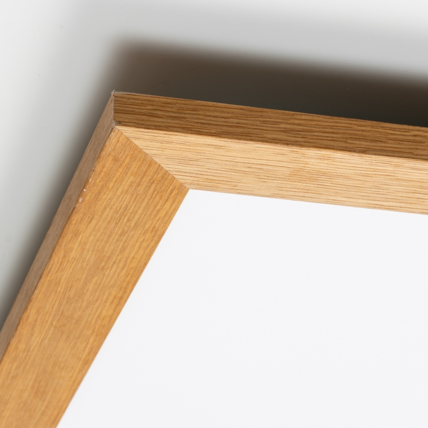 Brilagi - LED Aptumšojama griestu lampa SLIMFRAME WOOD LED/58W/230V 64x64 cm 3000-6000K brūna + tālvadības pults