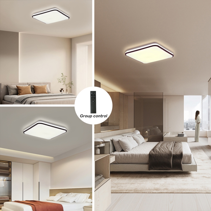 Brilagi - LED Aptumšojama griestu lampa SMART LED/28W/230V 3000-6000K 40x40 cm Wi-Fi Tuya + tālvadības pults