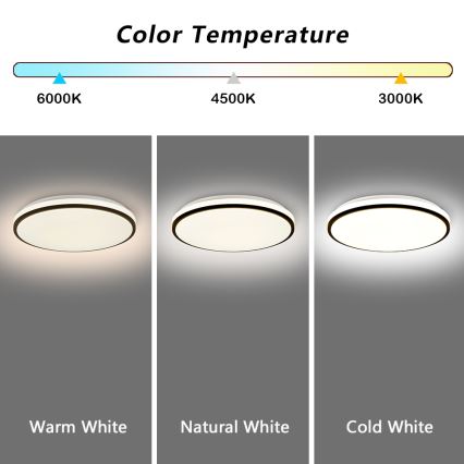 Brilagi - LED Aptumšojama griestu lampa SMART LED/28W/230V 3000-6000K d. 35 cm Wi-Fi Tuya + tālvadības pults