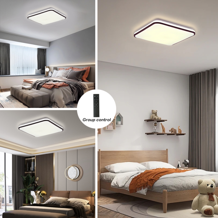 Brilagi - LED Aptumšojama griestu lampa SMART LED/36W/230V 3000-6000K 45x45 cm Wi-Fi Tuya + tālvadības pults