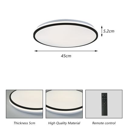 Brilagi - LED Aptumšojama griestu lampa SMART LED/36W/230V 3000-6000K d. 45 cm Wi-Fi Tuya + tālvadības pults