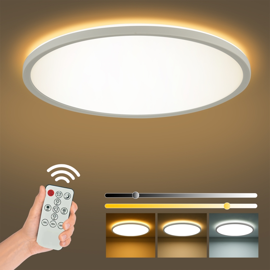 Brilagi - LED Aptumšojama griestu lampa ULTRA SLIM LED/24W/230V 2700-6500K d. 42 cm balta + tālvadības pults
