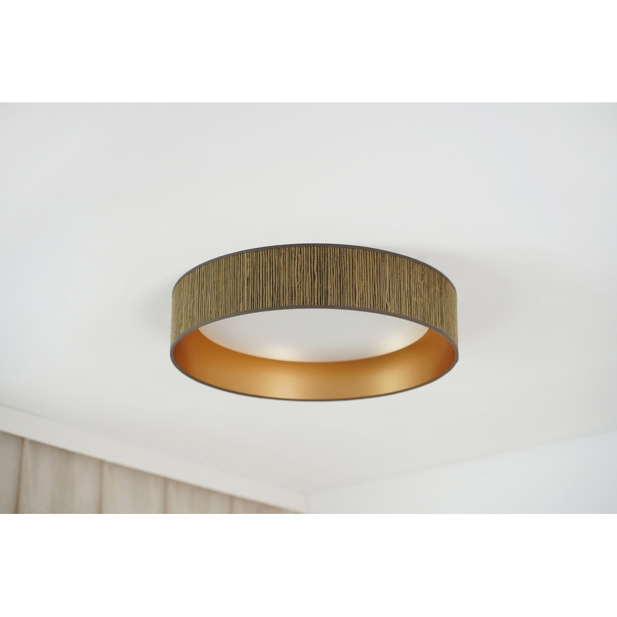 Brilagi - LED Aptumšojama griestu lampa VEGAS SHINE LED/24W/230V 3000/4000/6500K salmi brūna/zelta + tālvadības pults