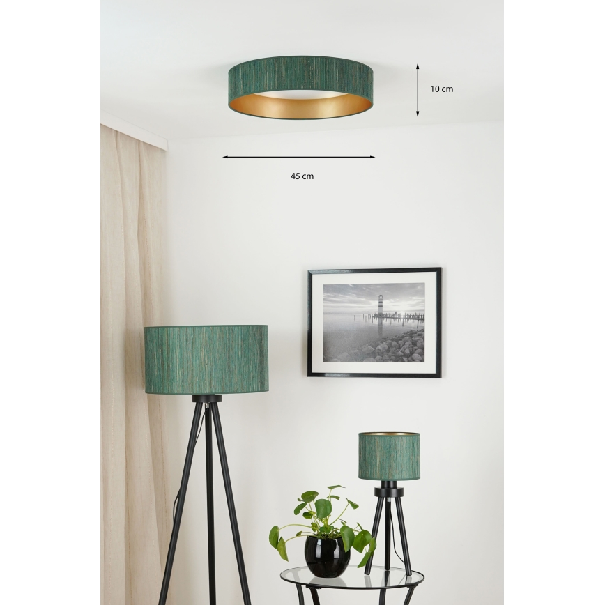 Brilagi - LED Aptumšojama griestu lampa VEGAS SHINE LED/24W/230V 3000/4000/6500K salmi zaļa/zelta + tālvadības pults