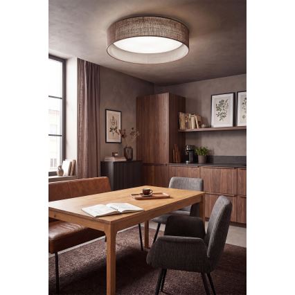 BRILAGI - dimmējama LED griestu lampa VELVET SMART VARI LED/24W/230V 3000-6500K Ø45 cm brūna + tālvadība