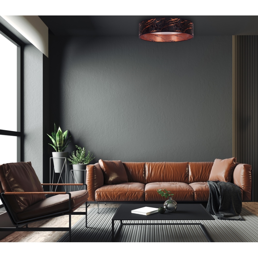 Brilagi - LED Aptumšojama griestu lampa VELVET SMART LED/24W/230V d. 45 cm 2700-6500K Wi-Fi Tuya melna/varš + tālvadības pults