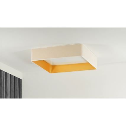 Brilagi - LED Aptumšojama griestu lampa VELVET SQUARE LED/24W/230V 3000/4000/6500K + tālvadības pults krēmkrāsa