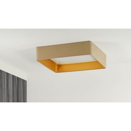 Brilagi - LED Aptumšojama griestu lampa VELVET SQUARE SMART LED/36W/230V 2700-6500K Wi-Fi Tuya + tālvadības pults bēša