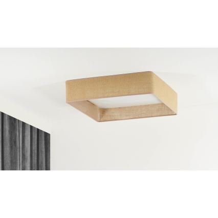 Brilagi - LED Aptumšojama griestu lampa VELVET SQUARE SMART LED/36W/230V 2700-6500K Wi-Fi Tuya + tālvadības pults brūna