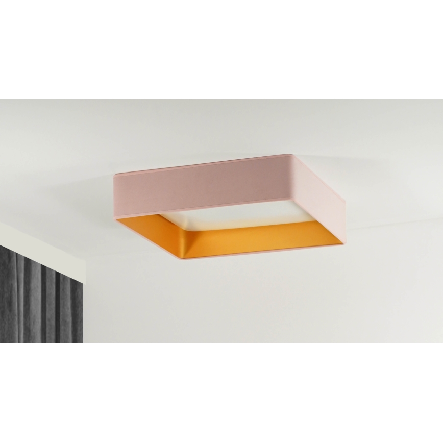 Brilagi - LED Aptumšojama griestu lampa VELVET SQUARE SMART LED/36W/230V 2700-6500K Wi-Fi Tuya + tālvadības pults rozā