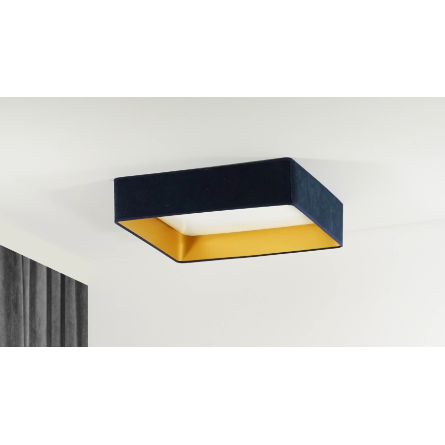 Brilagi - LED Aptumšojama griestu lampa VELVET SQUARE SMART LED/36W/230V 2700-6500K Wi-Fi Tuya + tālvadības pults tumši zila
