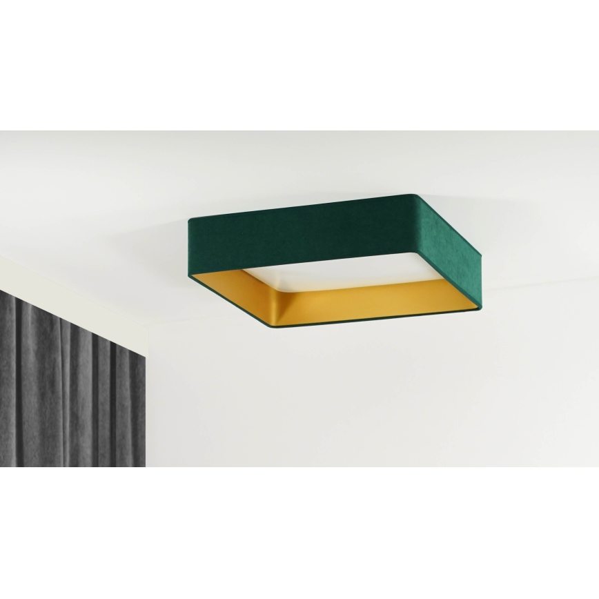 Brilagi - LED Aptumšojama griestu lampa VELVET SQUARE SMART LED/36W/230V 2700-6500K Wi-Fi Tuya + tālvadības pults zaļa