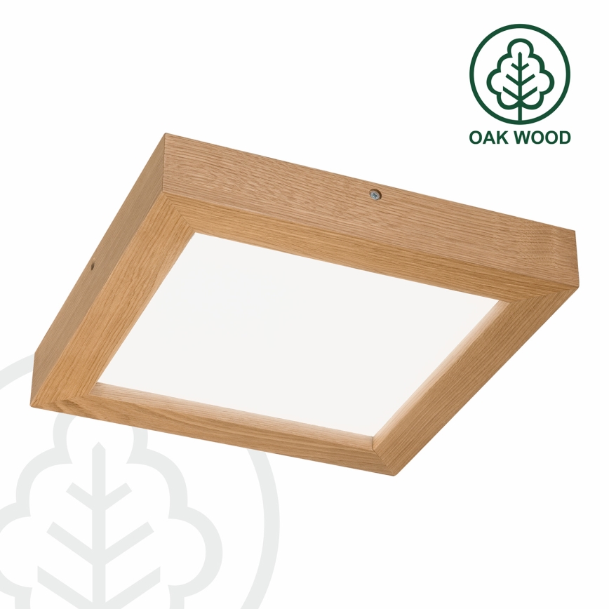 Brilagi - LED Aptumšojama vannas istabas griestu lampa WOODY FRAME LED/24W/230V ozols 30x30 cm 3000-6000K IP44 + tālvadības pults