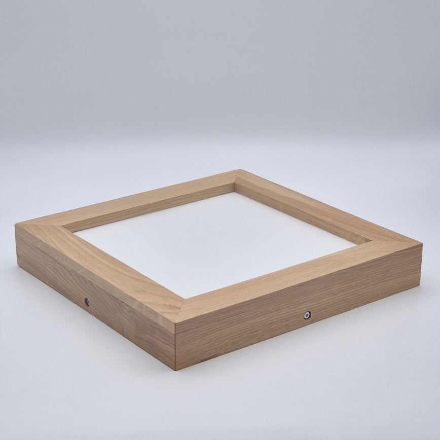 Brilagi - LED Aptumšojama vannas istabas griestu lampa WOODY FRAME LED/24W/230V ozols 30x30 cm 3000-6000K IP44 + tālvadības pults