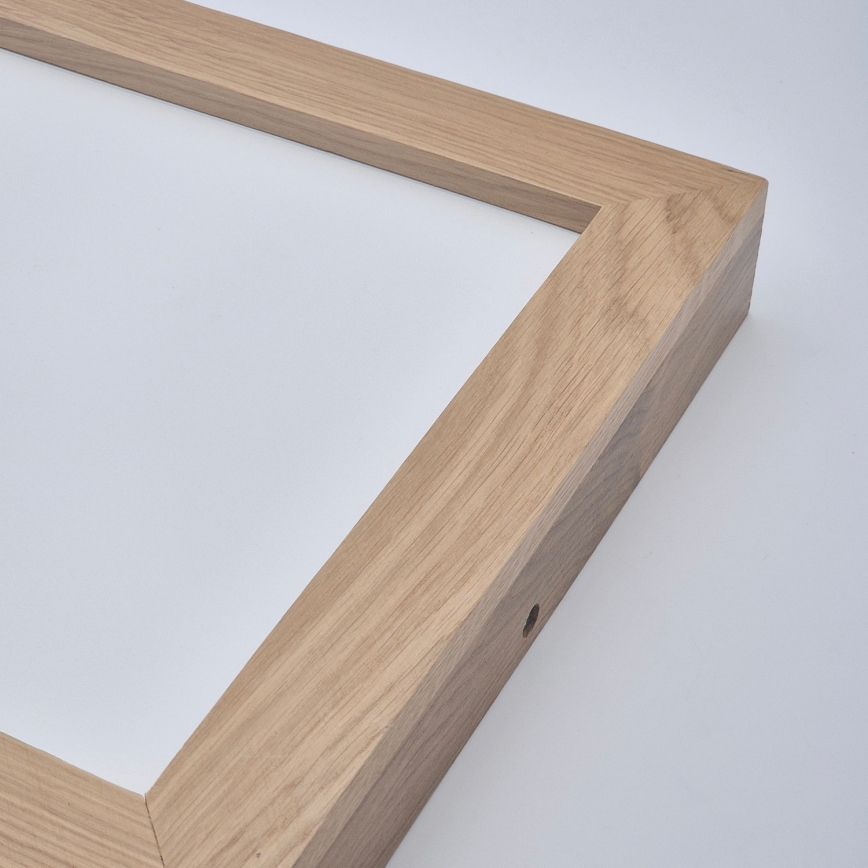 Brilagi - LED Aptumšojama vannas istabas griestu lampa WOODY FRAME LED/24W/230V ozols 30x30 cm 3000-6000K IP44 + tālvadības pults