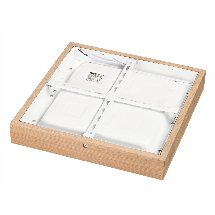 Brilagi - LED Aptumšojama vannas istabas griestu lampa WOODY FRAME LED/24W/230V ozols 30x30 cm 3000-6000K IP44 + tālvadības pults