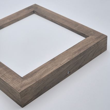 Brilagi - LED Aptumšojama vannas istabas griestu lampa WOODY FRAME LED/24W/230V ozols 30x30 cm 3000-6000K IP44 + tālvadības pults